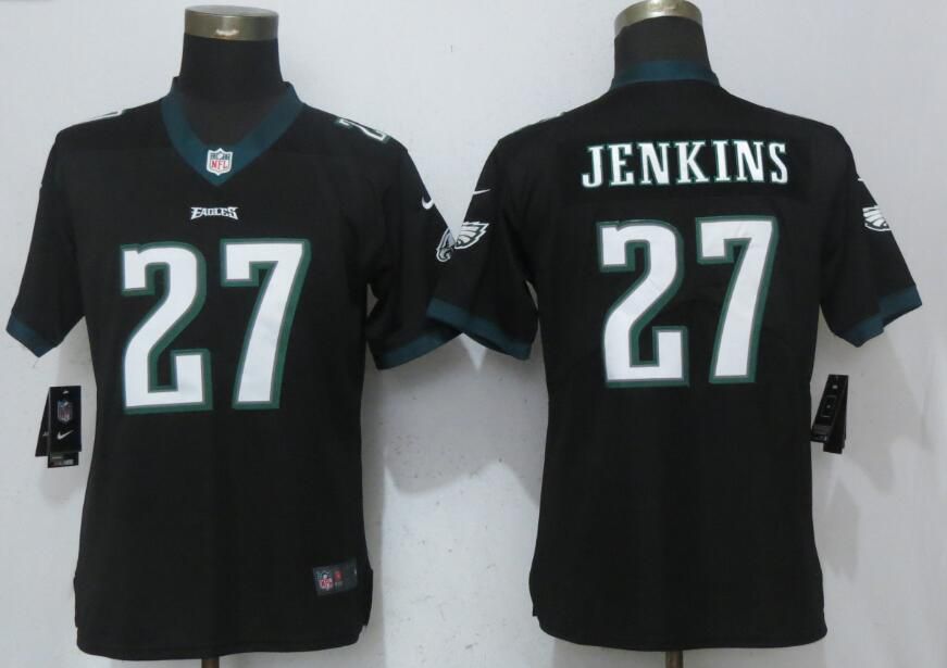 Women Philadelphia Eagles #27 Jenkins Black Vapor Untouchable Nike Player NFL Jerseys->women nfl jersey->Women Jersey